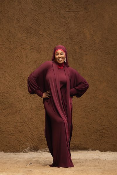 Abaya HAJAR Rouge Bordeau