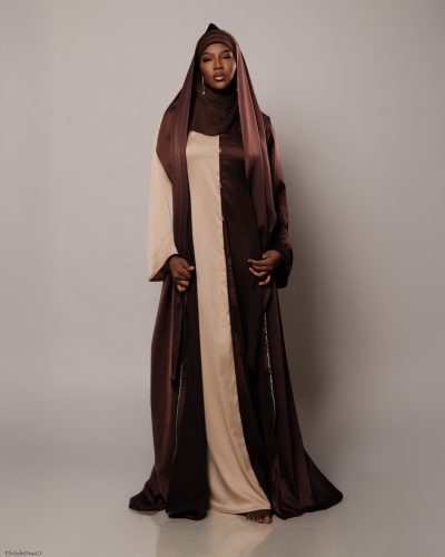 Abaya KHADIJA Marron-Beige