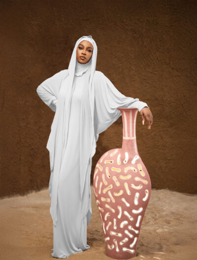 Abaya HAJAR blanc