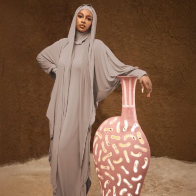 Abaya HAJAR gris