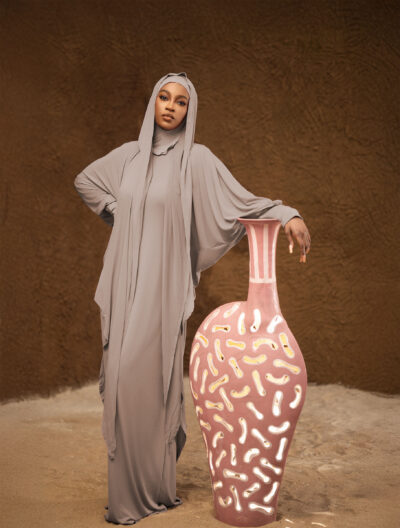 Abaya HAJAR gris