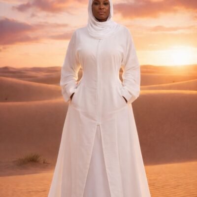 Abaya Zaynab - Blanc