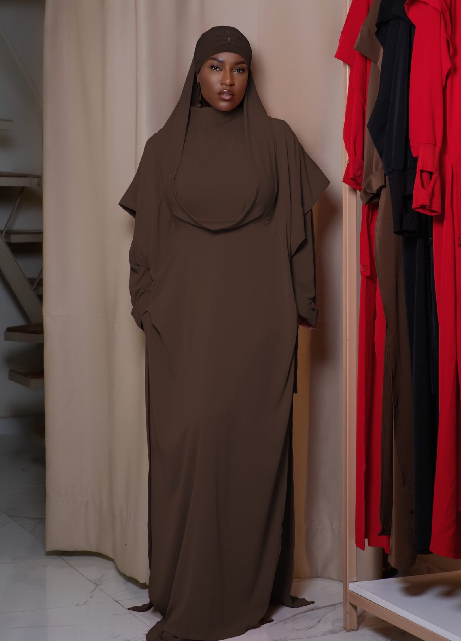 Abaya AICHA marron