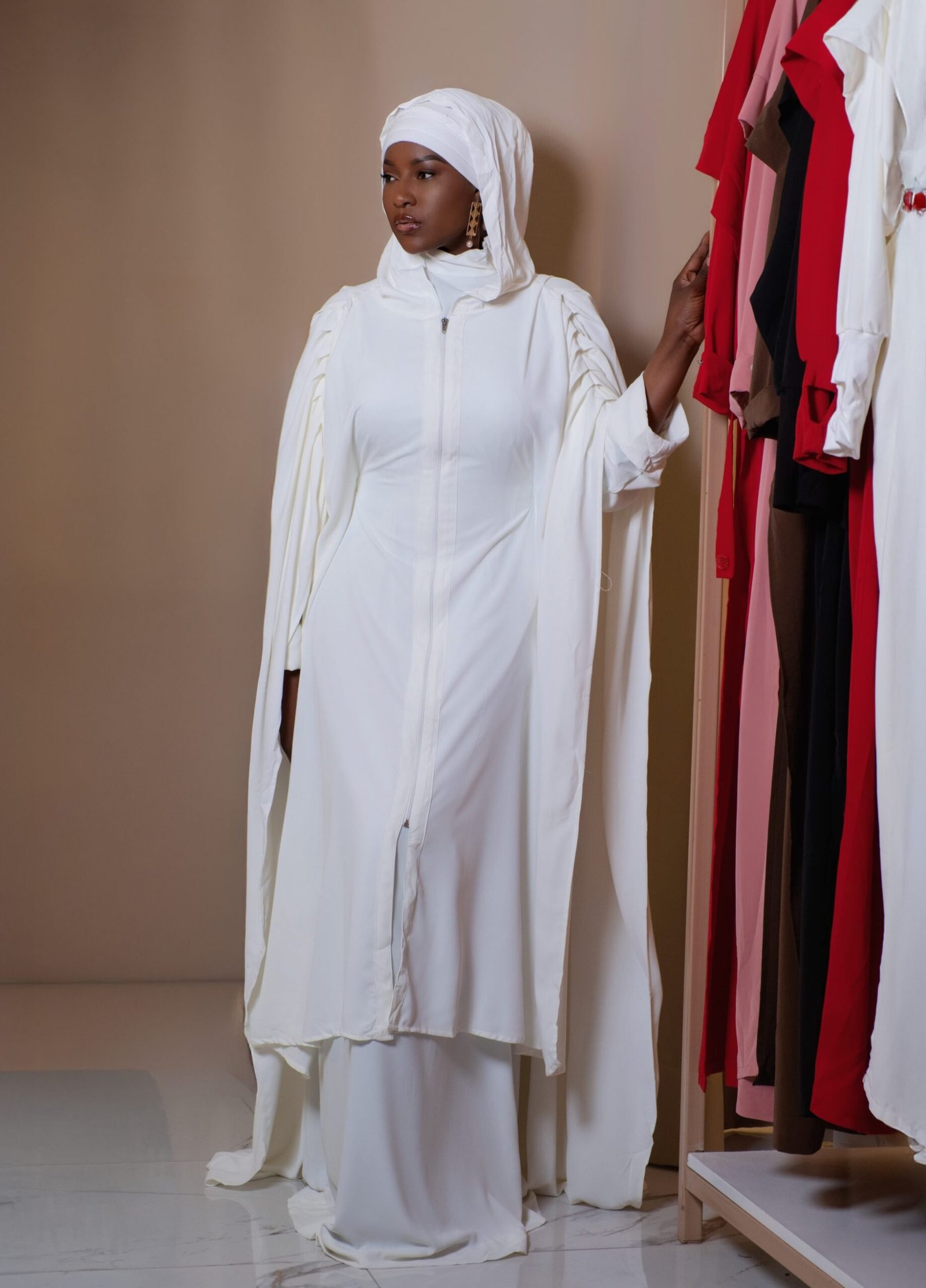 Abaya MARYAM blanc