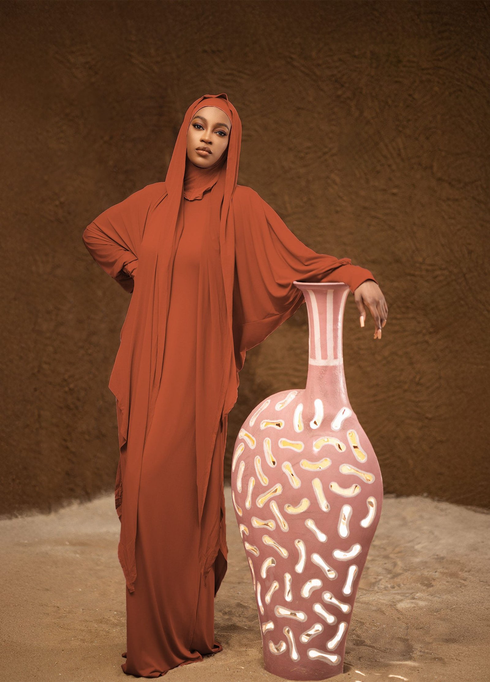 Abaya HAJAR terracotta